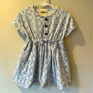 Vignette - Floral Blue and White Kids Dress (Size 2Y)
